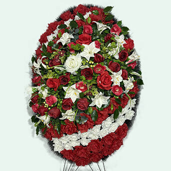 Венок из искусственных цветов